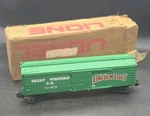 Lionel Trains 6-26192 Gauge Great Western Boxcar Lincoln Logs. Fixed Price $39.99.