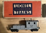 Lionel 2419 D.l.& W. Silver Wrecking Car Caboose Gauge With Box. Fixed Price $40.00.