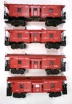 (4) Gauge Lionel Radio Equipped Bay Window Cabooses #6517 (lot 7154). Fixed Price $85.00.
