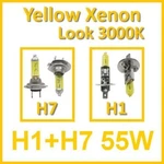 Bulb Lamp H1 + H7 55W Yellow 3000K Halogen For Xenon Headlight 12V. Fixed Price $37.15.
