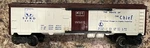 Gauge Lionel 6672 Santa Fe Refrigerator Car, White/brown 1954. Fixed Price $43.00.