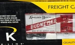 K-line K762-5603 Anheuser-busch Budweiser Beer 40 Wood-sided Reefer O-scale. Fixed Price $59.95.