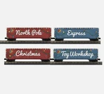 Mth 30-70152 Christmas North Pole 4-CAR 50 Boxcar Set W/ Led Lights New. Fixed Price $359.99.