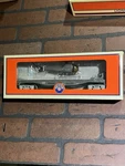 Rare Uncataloged Lionel 26635 Operation Eagle Flatcar With Helicopter New Olive. Fixed Price $64.99.