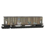 Adm 3-BAY Covered Hopper Weathered Graffiti Micro-trains Mtl #099 51 330 Scale. Fixed Price $37.95.
