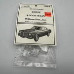 Williams Bros Ho Scale Dodge 4 Door Sedan Kit #555-3 1:87 Model Car. Fixed Price $12.99.