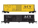 Micro-trains Mtl 98302287 Acy Akron Canton & Youngstown 50' Box Cars 2-PACK. Fixed Price $60.90.