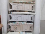 Kato # 38-0102 3-PACK Union Pacific 70 Ton Hopper Cars- Built Kits Scale. Fixed Price $40.00.