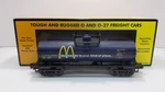Mth 30-7327 Gauge Mcdonalds Black Single Dome Tank Car #78391 Nib. Fixed Price $39.99.