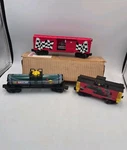 Set Of Three Lionel Nascar Train Cars: Sunco Tanker, Champions, Caboose Read. Fixed Price $44.99.