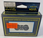 Weaver Gauge #P718 3-RAIL Diecast Sprung Bettendorf Freight Trucks Pair Nib. Fixed Price $29.99.