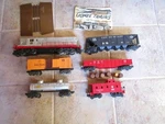 1950'S Lionel Gauge 2328 Burlington Route GP-7 Powered Diesel Runs With Cars. Fixed Price $185.00.