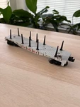 Built By Lionel Scale Flatcar EL7232 Black Stakes Model Train 6511-2. Fixed Price $24.99.