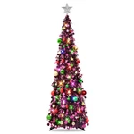 N&t Nieting Pop Up Christmas Tree With Lights, Collapsible Tinsel 5FT, Purple. Fixed Price $47.22.