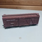 Athearn Ho Rock Island R.i. #79608 Brown Stock Car Metal Wheels (r). Fixed Price $13.99.