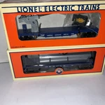 Lionel Trains 6-26601 / 6-16680 Flat Car With Pipe Load Cherry -picker Crane. Fixed Price $39.00.