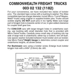 Micro Trains Scale Freight Car Trucks Pair 00302132. Fixed Price $10.63.