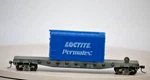 Ahm Ho Scale Atsf Flat Car And Loctite Permatex Container B85. Fixed Price $14.99.