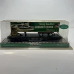 Menards 279-0421 Flat Car With Concrete Block Semi-trailer 2010. Fixed Price $20.00.