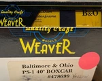 Weaver 3-RAIL Baltimore Ohio PS-1 40 Box Car! Scale Freight B&o. Fixed Price $49.99.