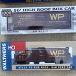 Walthers Ho Scale American 50 Ext. Post Box Western Pacific Brn/yel 932-3605. Fixed Price $12.38.