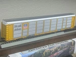 Union Pacific "we Deliver" 89FT Tri-level Auto Carrier Ho Scale Gold Line New. Fixed Price $76.95.