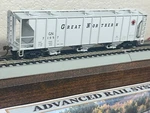 Great Northern 3-BAY Cement Service" Covered Hopper Car Scale Gold Line. Fixed Price $65.95.