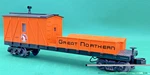 Mth Premier Great Northern Work Caboose X-2507 Scale Lighted Flatcar Style. Fixed Price $29.99.