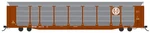Intermountain Ho-scale 89' Bi-level Auto Rack Carrier Bnsf Brown Circle Cross. Fixed Price $88.99.
