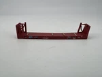 #39069 Scale Burlington Northern Flat Car Red Shell Only Fair. Fixed Price $8.29.