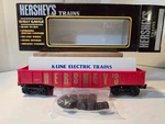 K-line K-6534 Hershey Trains Gondola With Barrels & 027 Gauge New Ob. Fixed Price $12.99.