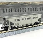 Life-like Scale S786B Western Maryland 4 Bay Open Long Hopper. Fixed Price $7.99.