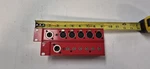 On Set Electrics Breakoutbox Dc Input/output Red Metal 10IN 2.5IN. Fixed Price $200.00.
