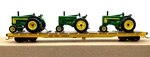 Ho Athearn 92676 60' Flat Car With Deere 620 Tractors Frisco Sl-sf # 3805. Fixed Price $69.99.
