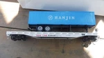 Nos Soo Line Ho Scale Flat Car W/ Hanjin Semi Trailer #62058. Fixed Price $40.00.