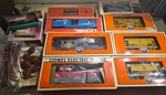 Lot Of Lionel & Accessories Incl Ore Cars, Cabooses, Box Billboard. Fixed Price $130.00.