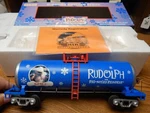 Rail King 30-73236 Rudolph The Red Nose Reindeer Bumble Tank Car Nib Rare Lqqk. Fixed Price $350.00.