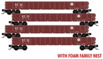 Micro-trains Mtl N-scale Bnsf 50' Steel Side Gondola Cars Runner 4-PACK. Fixed Price $97.19.