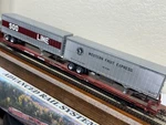 Soo Line 85 Ft All Purpose Tofc Flat Car W/ 2 Trailers Gn Ho Scale New. Fixed Price $98.95.