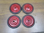 Nos Vintage Hard Rubber Tire Wheels Toy Truck Car Wagon Pedal 4-3/4" Usa. Fixed Price $40.00.