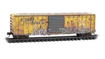 San Luis Central Ex-railbox 50' Ribside Boxcar Micro-trains #025 442 Scale. Fixed Price $39.90.