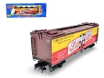 8158-1 Atlas O-scale 3-RAIL Silver Edge Beer (#410) 40' Re-built Wood Reefer Car. Fixed Price $54.95.