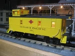Mth Custom Painted Texas & Pacific Offset Steel Caboose With Figure!. Fixed Price $24.95.