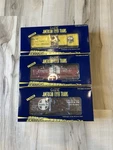 American Flyer Boxcar 6-48234, Tank 6-48416, Brakeman 6-49016 New In. Fixed Price $82.50.
