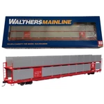 Walthers 910-8103 Ho 89' Flatcar W/bi-level Shielded Auto Rack Atsf 88023. Fixed Price $29.99.