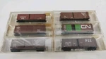 Lot 6 Micro Trains Box Cars C8 T8. Fixed Price $59.99.