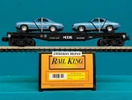 30-7634 Mth Railking Flat Car W/ '69 Camaro's 0/027 New. Fixed Price $34.95.