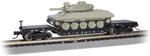Bachmann Trains 52 Center-depressed Flat Car With Sheridan Tank Black Wit.... Fixed Price $77.64.