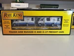 Rail King 30-76252 O/027 Scale Milwaukee Road Flat Car W/ Motor Home Nib. Fixed Price $49.00.