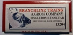 Branchline Trains #13204 42' Single Dome Tank Car A. Gross Company #76721 Kit Ho. Fixed Price $13.99.